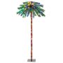 Artificial Christmas palm tree, 210 multi-colored LED lights, 96 × 183 cm