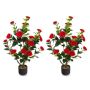 Artificial camellia trees, 2 pcs