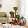 Artificial Potted Plants, 4 pcs, Green/Gold