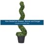 Artificial Spiral Boxwood, 2 pcs, Green, 30.5 × 30.5 × 121.9 cm
