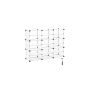 Plastic shoe rack, 18 compartments, white