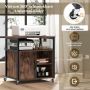 Mobile filing cabinet with charging station and lockable cabinet, 60 × 43.5 × 65.5 cm