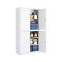 Dokumendikapp SONGMICS OMC016G01, 4 ust, 5 riiulit, Valge, 40 × 80 × 180 cm