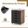 File cabinet, 5 drawers, 48 ​​× 65.5 × 39.5 cm