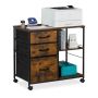 Dokumendikapp Relaxdays 10051051.0, 3 sahtlit, 3 riiulit, 75 × 68 × 40 cm