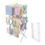 Сушилка для белья Relaxdays 10053771_49, 3 уровня, 27 перекладин, 53,5 × 115 × 52 см