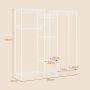 Clothes rack, 7 shelves, 4 rods, 188 × 46 × 198 cm