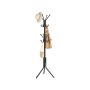 SONGMICS Clothes Rack, 16 Hooks, Black, 43 × 175 × 48 cm