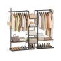 Riidestange SONGMICS HOME RGR012B01, 6 riiulit, Pruun/must, 163,6 × 175,3 × 33,8 cm