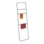 Riideredel Relaxdays, 3 astet, Must, 55,5 × 180,5 × 1,5 cm