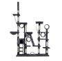 XXL cat tree/cat house 255 cm., dark gray