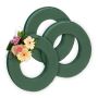 Кольца из флористической пены Relaxdays 10046244.0, 3 шт, Зелёный, Ø 25 × 4 см