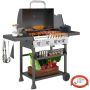 Gaasigrill, 5 põletit, Must, 135 × 103 × 55 cm