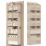 SONGMICS RDH009LF01 Over-the-Door Organizer, 9 Compartments, 10 Pockets, Sand, 17 × 50 × 150 cm