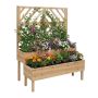 Двухъярусный ящик для растений Relaxdays, 2 ёмкости, Коричневый, 109 × 135 × 62 см