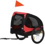 PawHut Pet Bike Trailer 140x71x83cm, black/red