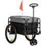 Bicycle trailer Homcom 130x64x103cm., black/gray