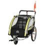 Bicycle trailer for children Homcom 142x75x101cm., black/yellow