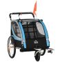 Bicycle trailer for children Homcom 142x75x101cm., black/blue