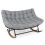 Double outdoor rocking chair, 2-seater, 110.5 × 150 × 81 cm