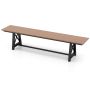 Garden bench 183x35x41.5cm., brown/black