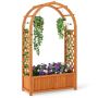 Raised bed 83x36x146cm., brown color