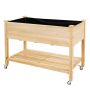 Raised bed 120x59x84cm., light brown color