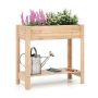 Raised bed 81x38x77cm., light brown color