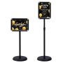 Single-sided information stand 33x24x130., black