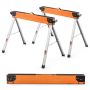 Set of 2 saw stands 106x76x59cm., silver/orange color
