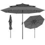Outdoor umbrella 313x248cm., dark gray/black