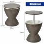 Side table 48.5x57.5cm., brown