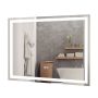 Led wall mirror 80x60x3.5cm., silver color