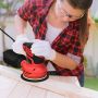 Orbital sander, 280 W, 6 speeds, 125 mm, Black/red, 31 × 12.5 × 15.5 cm