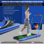 Electric treadmill, 12 km/h, Black/blue, 124.5 × 106.5 × 65 cm