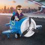 Electric propeller plane for children, with remote control, 124 × 100 × 62 cm