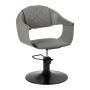 Ergonomiška kirpyklos kėdė Hair System Halo, pilka, hidraulinis aukštis 40-50 cm