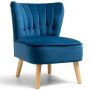 Ergonomic Armless Leisure Chair, Blue