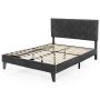 Double bed frame 207.5x160x114cm., dark gray