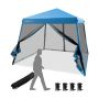 Gazebo 300x300x255cm., blue