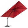 Outdoor umbrella 300x300x273cm., red/black