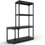 Garage shelf 89x30x133cm., black