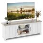 TV table 145x39.5x49.5cm., white/light brown
