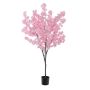 Artificial tree 20x190cm., pink/black