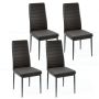 Set of 4 dining chairs 52.5x43x96.5cm., black