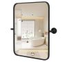 Wall mirror 8x76.5x66.5cm., black
