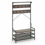 Clothes rack 102x40x184cm., black/brown