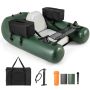 Inflatable fishing boat 157x114x35cm., dark green color