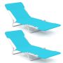Lounger 134x55x85cm., blue/white