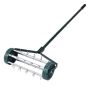 Manual lawn aerator 103x44x15cm., green/silver color